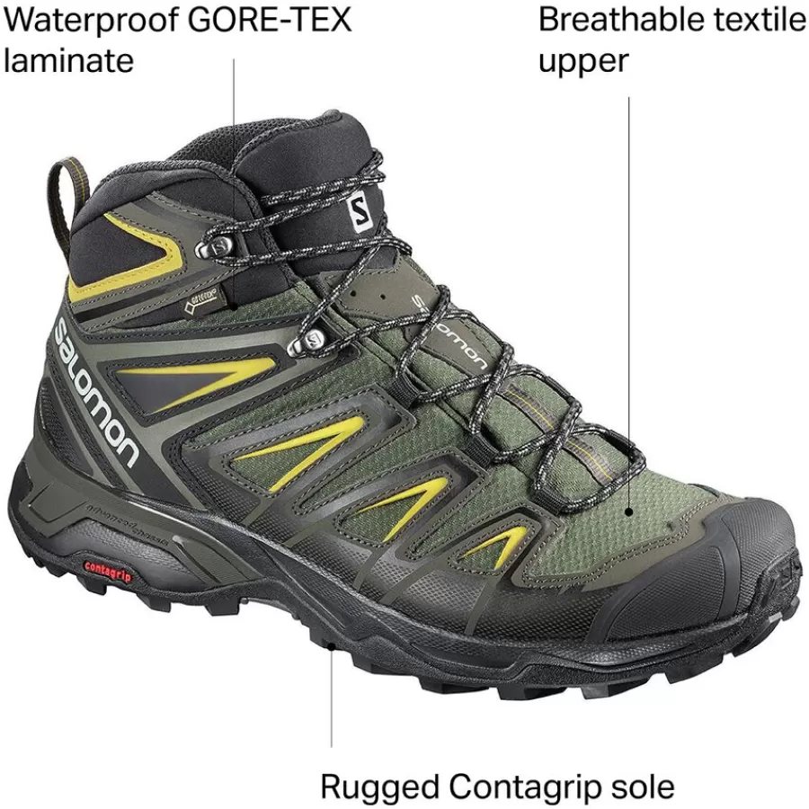 Men Salomon Footwear^Outlet – X Ultra 3 Mid Gtx Wide Hiking Boot – Men'S