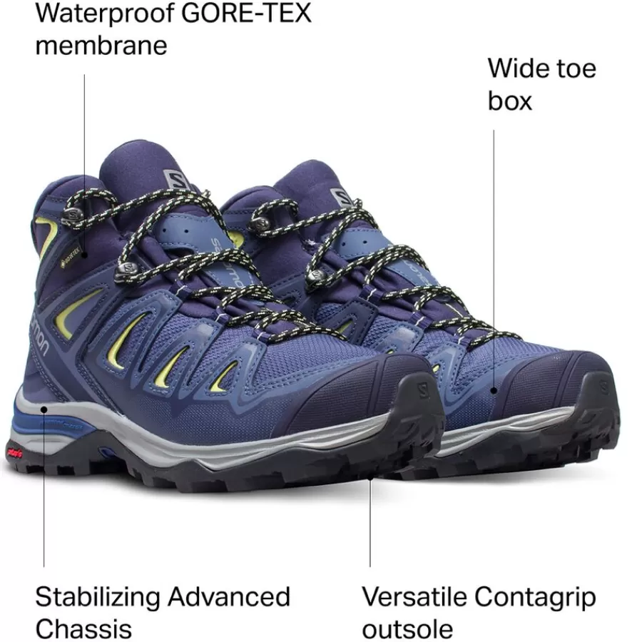 Women Salomon Footwear^Outlet – X Ultra 3 Mid Gtx Wide Hiking Boot – Women'S