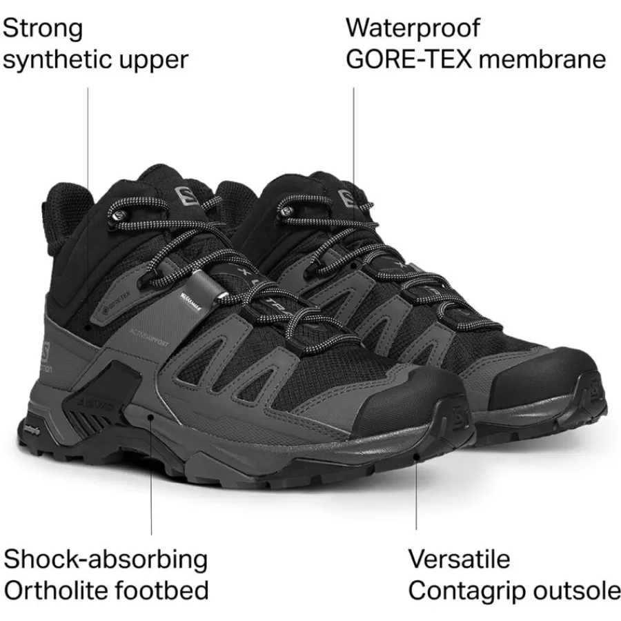 Men Salomon Footwear^Outlet – X Ultra 4 Mid Gtx Wide Hiking Shoe – Men'S